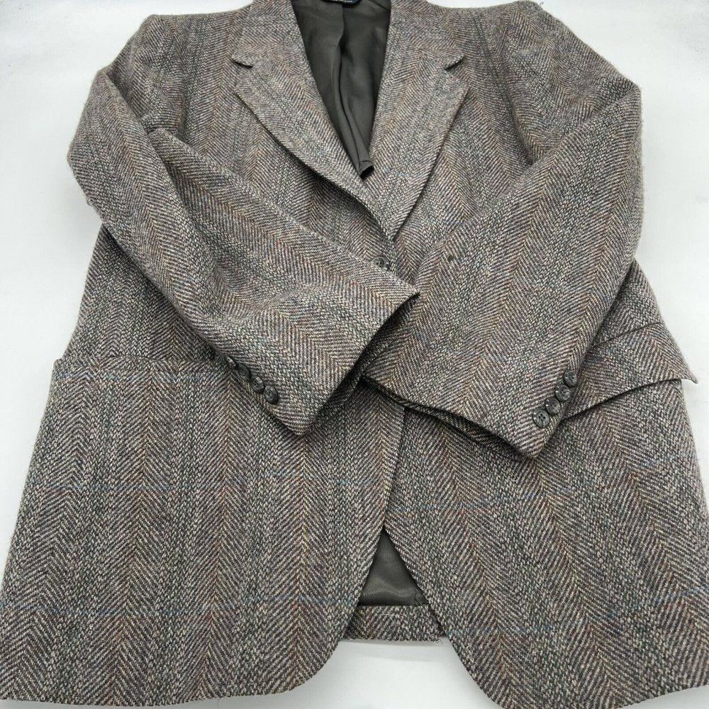 Kuppenheimer Mens Brown TWEED 100% Wool Sport Coat Blazer Jacket SIZE 44